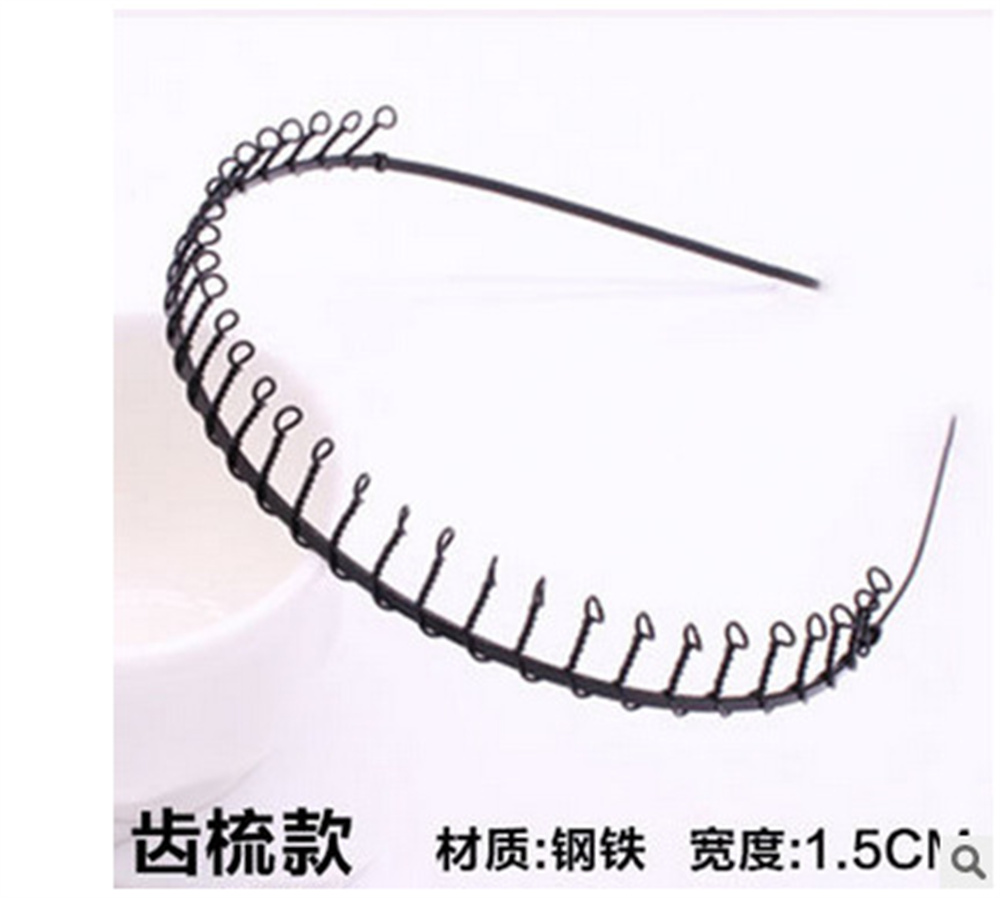Diadema de Metal Invisible negra Simple, aro deportivo Unisex para el pelo, diadema para lavarse la cara, accesorios para el cabello para mujer: Rosa
