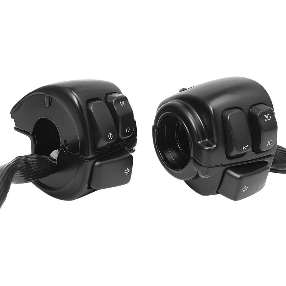 Arnés de cableado para motocicleta Harley XL883 Sportster 883, cubierta de manillar de Control de interruptor de 1 ", color negro