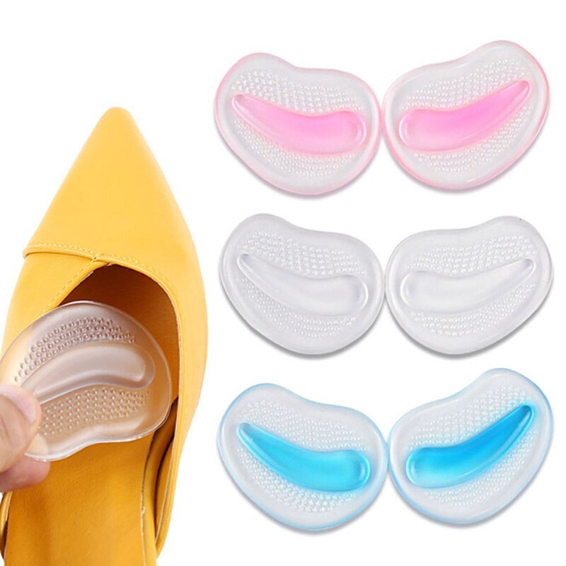 2 pièces Silicone avant-pied tampons outil de soin des pieds anti-dérapant patin de chaussure pour talons hauts Silicone Gel semelle avant-pied protecteur