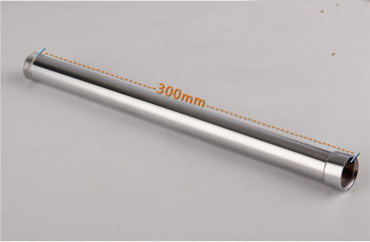 12 &quot;massief Messing Chroom Ronde Badkamer Douchekraan Extension Tube Bar