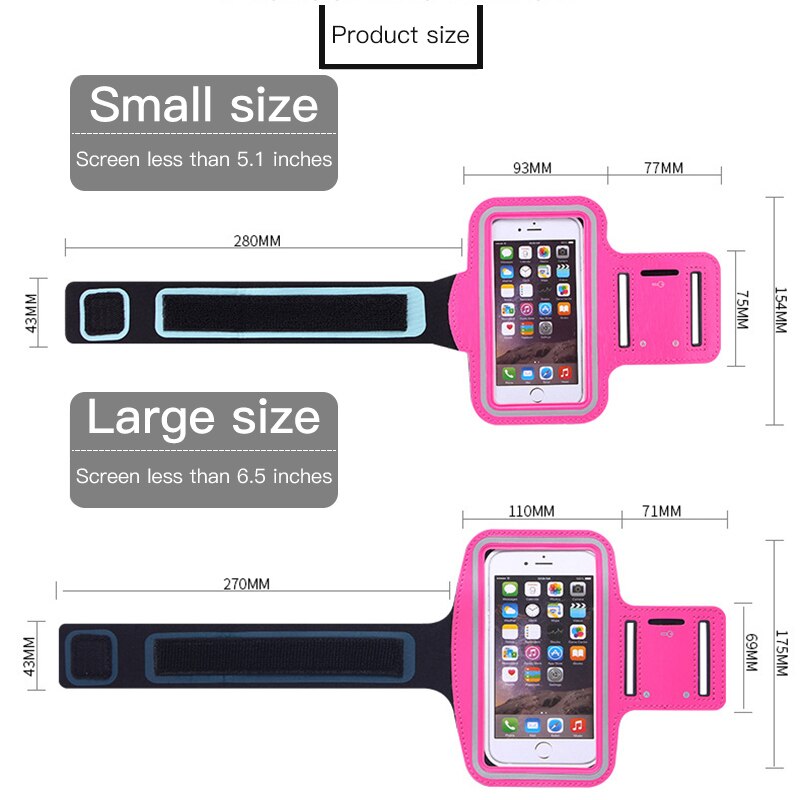 Waterproof Sports Running Wristband 4.0-6.5 inch Mobile Phone Armband Case for iPhone XS MAX X 8 Plus Xiaomi Case Phone holder