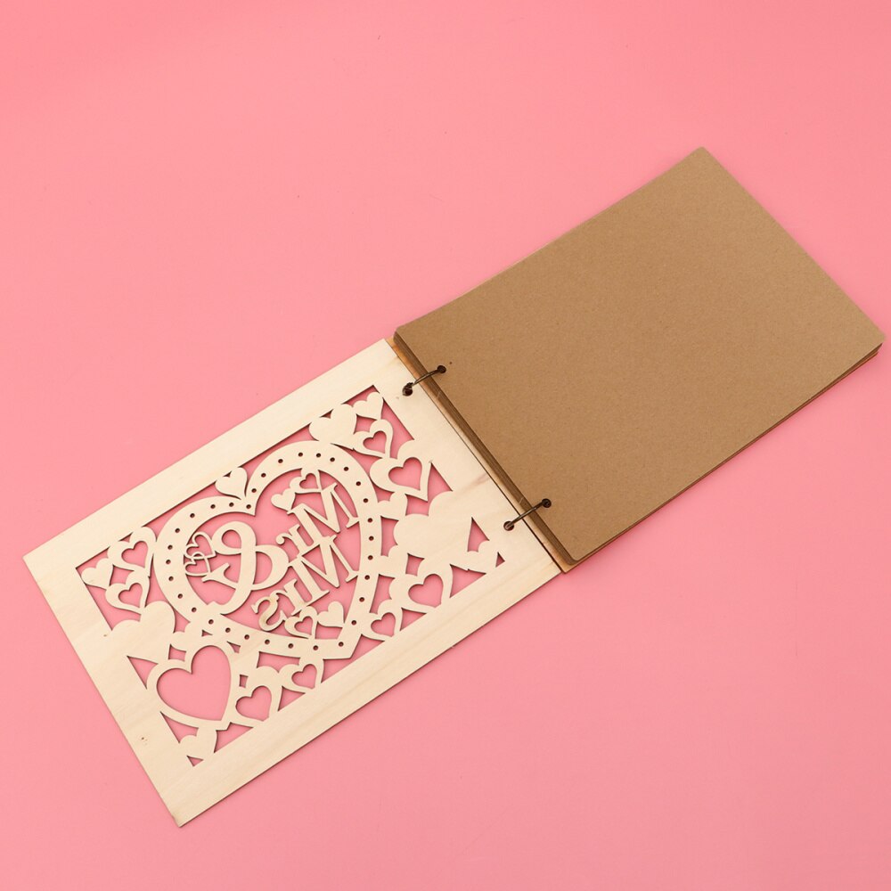 1PC mariage livre d'or évider invité connexion-in livre artisanat cahier pour fête mariage Banquet proposition