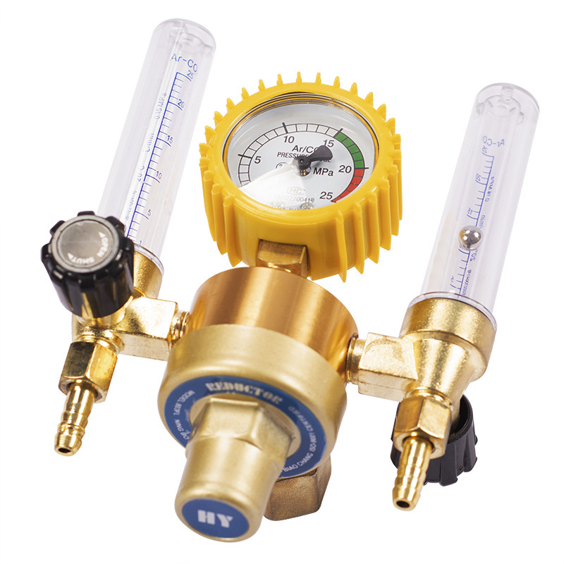Argon CO2 Pressure Reducer Mig Tig Flow Meter Control Valve Regulator Welding Weld Double Backpurge
