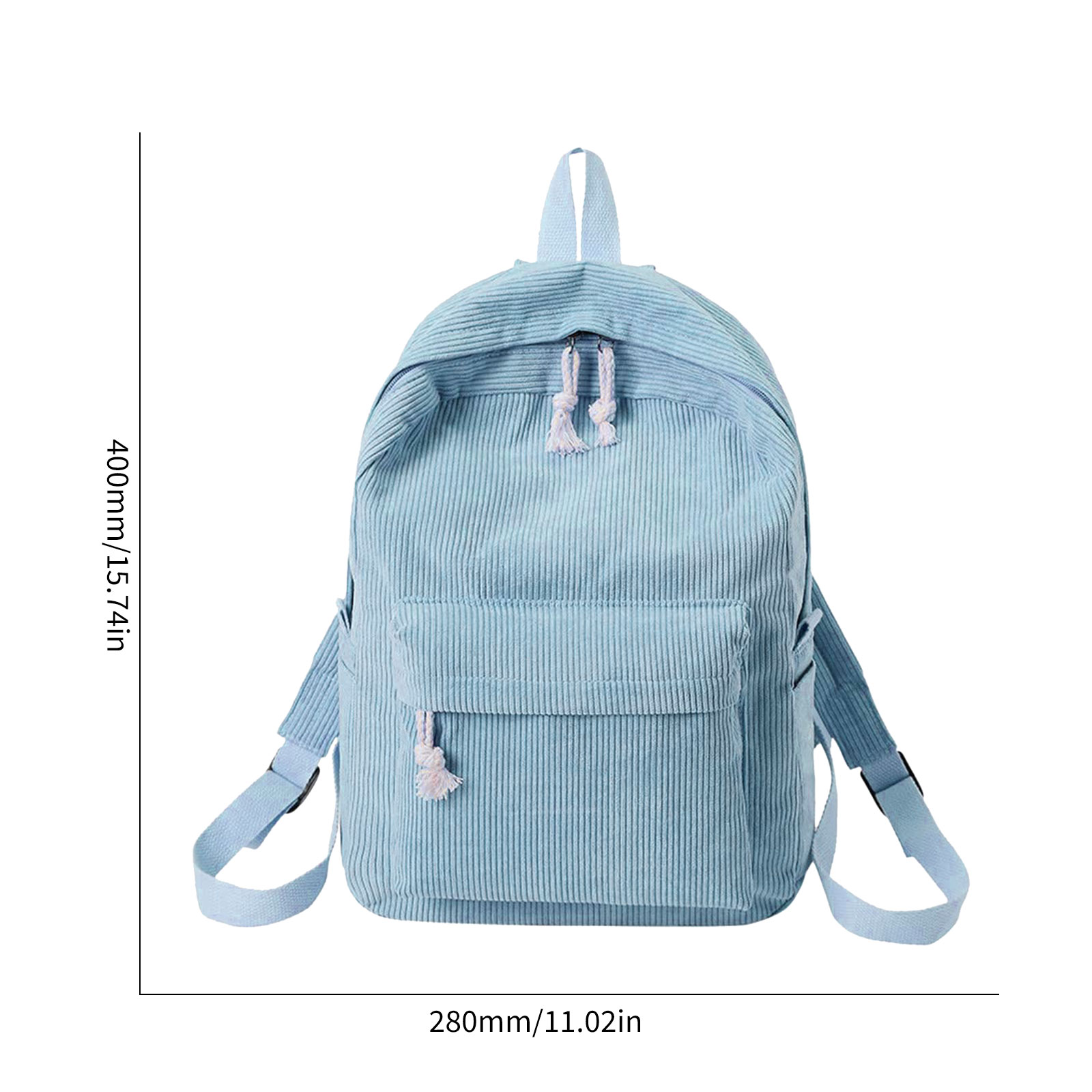 Vrouwen Casual Corduroy Rugzakken Effen Kleur Dagelijkse Leisure Winkelen Reizen Rugzakken Schooltas Voor Casual Dagelijks