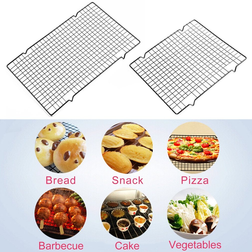 Non-stick metal baking tools cake cooling rack grid mesh baking tray biscuit biscuit biscuit bread drying rack cooler bracket