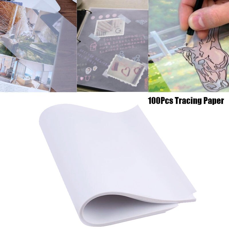 Tracing Paper 100Pcs A4 Translucent Tracing Transfer Sulfuric Acid Paper For Copying Drawing Calligraphy Tracing Papers