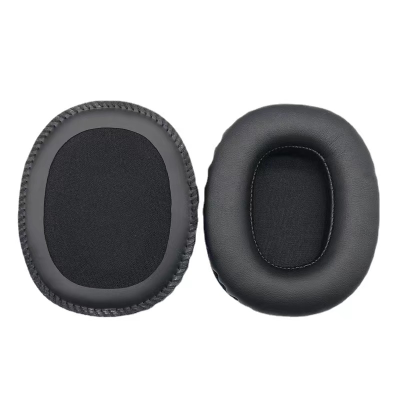 Oorkussens Voor Marshall Monitor I/Monitor 2 ANC Hoofdtelefoon Vervanging Oor covers Oorbeschermers oor kussen hoofdband leer: zwart