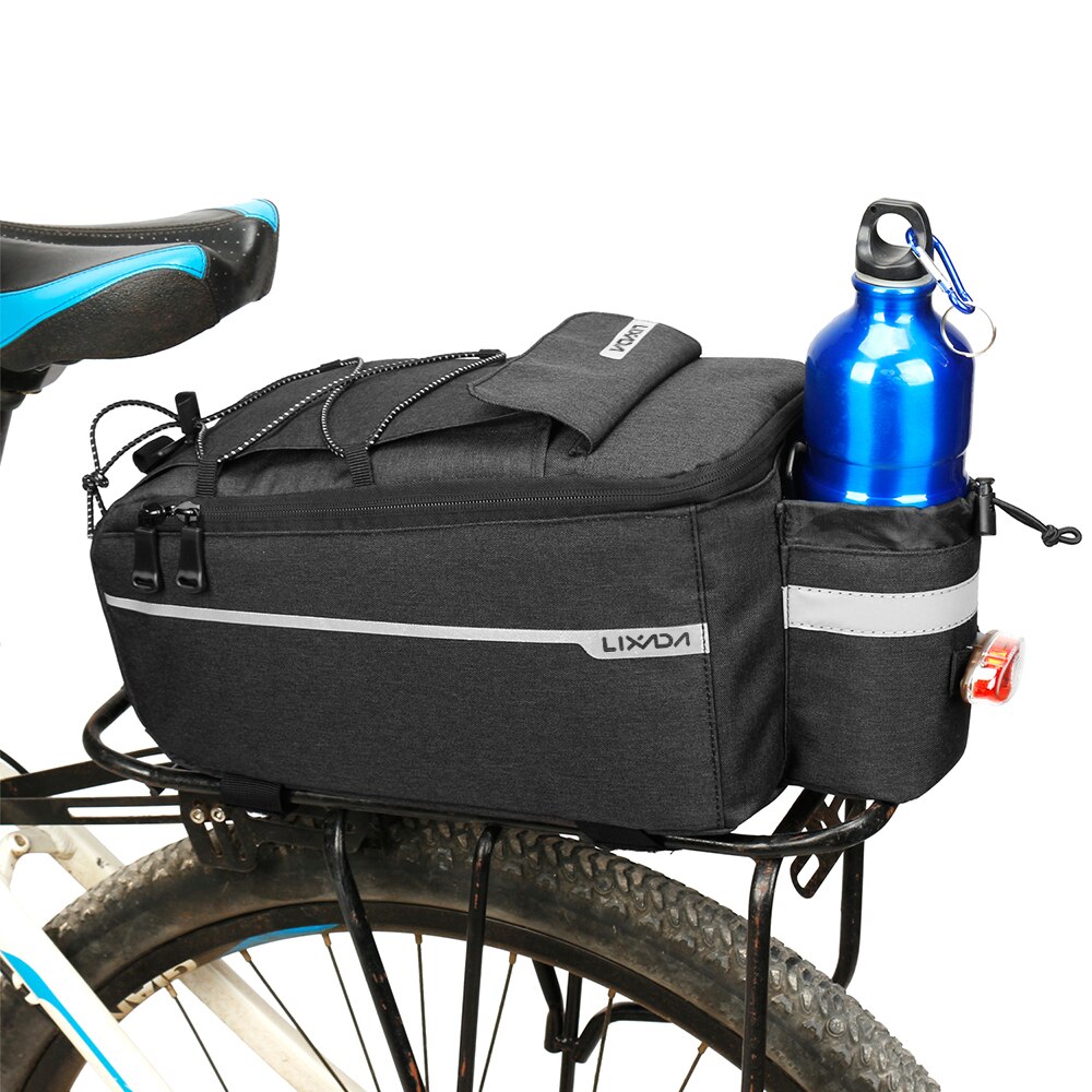 25l cykel bagsædetaske multifunktionel udvidelig vandtæt mtb cykeltaske taske cykelstativtaske med regntæppe: Type 3 sort