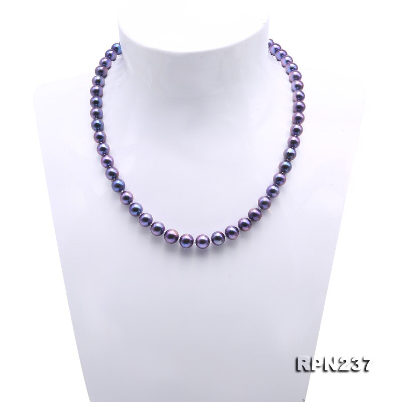 JYX Choker Parel Ketting vrouwen Zwarte Parel Ketting 7-8mm Gekweekte Zoetwater Parel Ketting 18 "vrouwen ketting sieraden