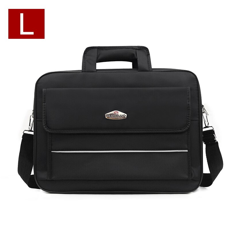 Men Business Nylon Briefcase Male 13 14 Inch Laptop Handbag Large Capacity Waterproof Shoulder Bag Crossbody Bags XA774ZC: White L