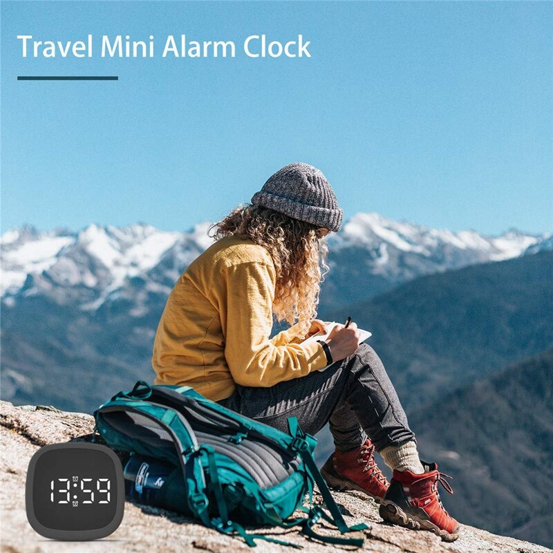 Silicone Voice-Activated Digital Alarm Clock Led Display-ligent Voice Control Shockproof Resistant To Falling-Pocket Silico