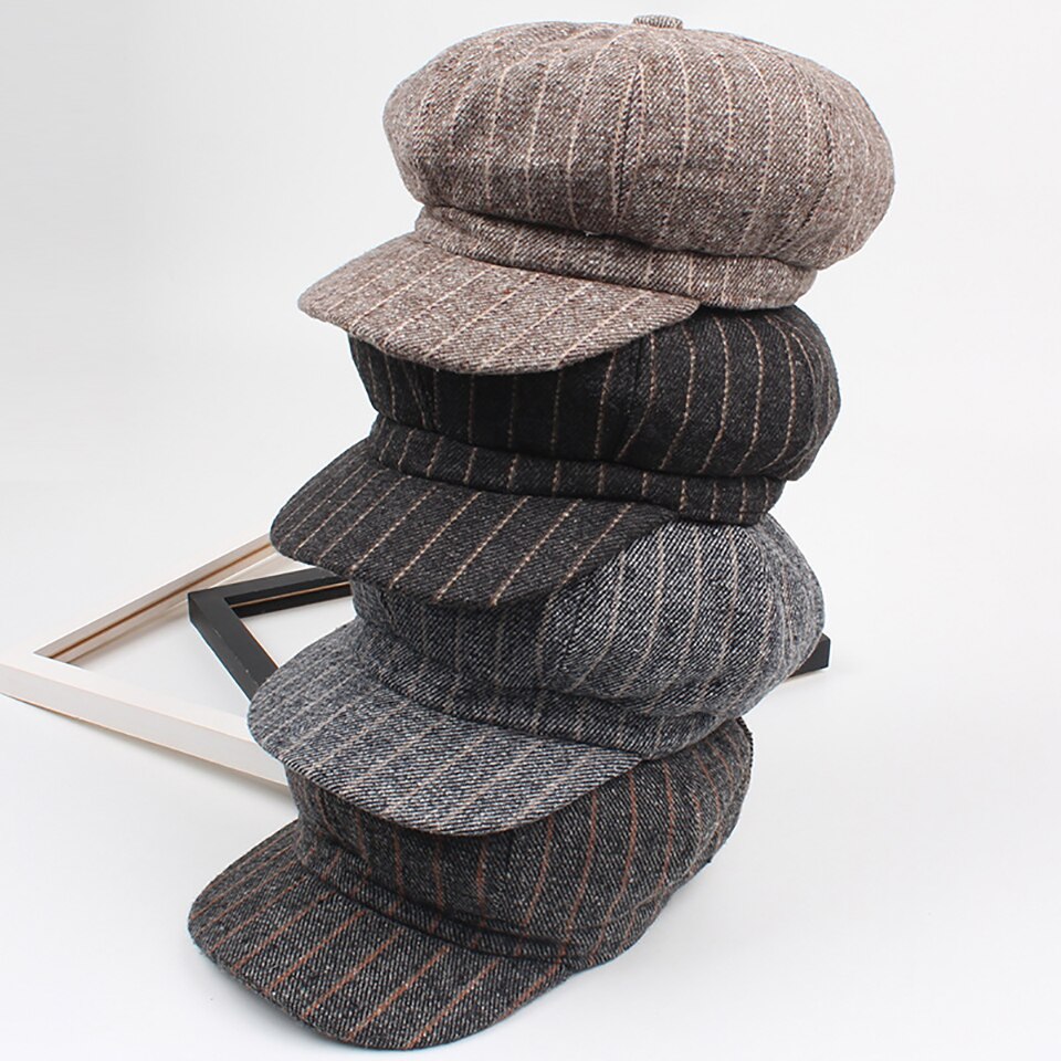 artiste peintre chapeaux rétro gavroche casquette automne hiver octogonale casquettes pour femmes hommes femme mâle Vintage