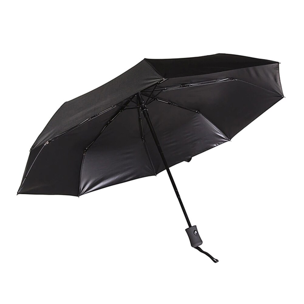 Wind Resistant Folding Automatic Umbrella Windproof Travel Rain Sun Umbrellas with Auto Open Close Button MJJ88: Black