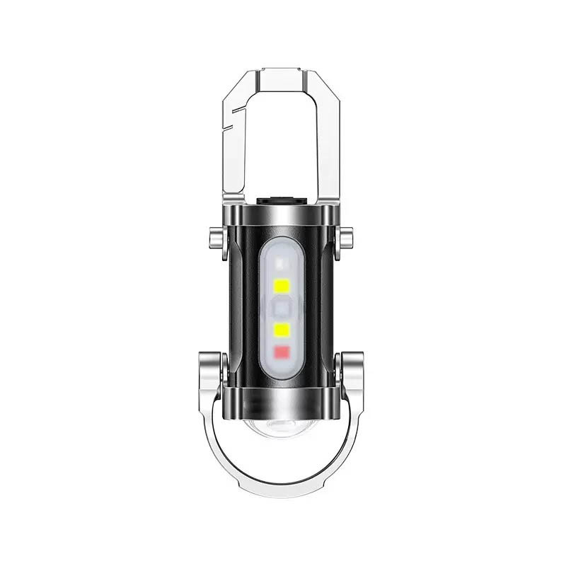 LED Keychain Flashlight Multifunctional COB Work Light Keyring Practical Inspection Light Key Chain For Outdoor Activities: Default Title