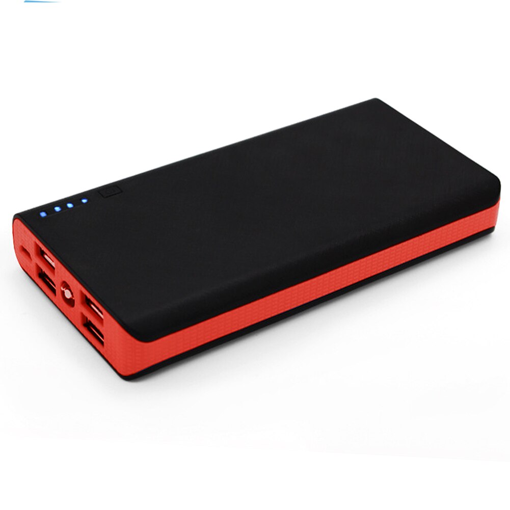 Armazenamento universal portátil power bank plástico caixa de luz led 4 portas usb escritório carregador externo resistência à poeira pulseira caso