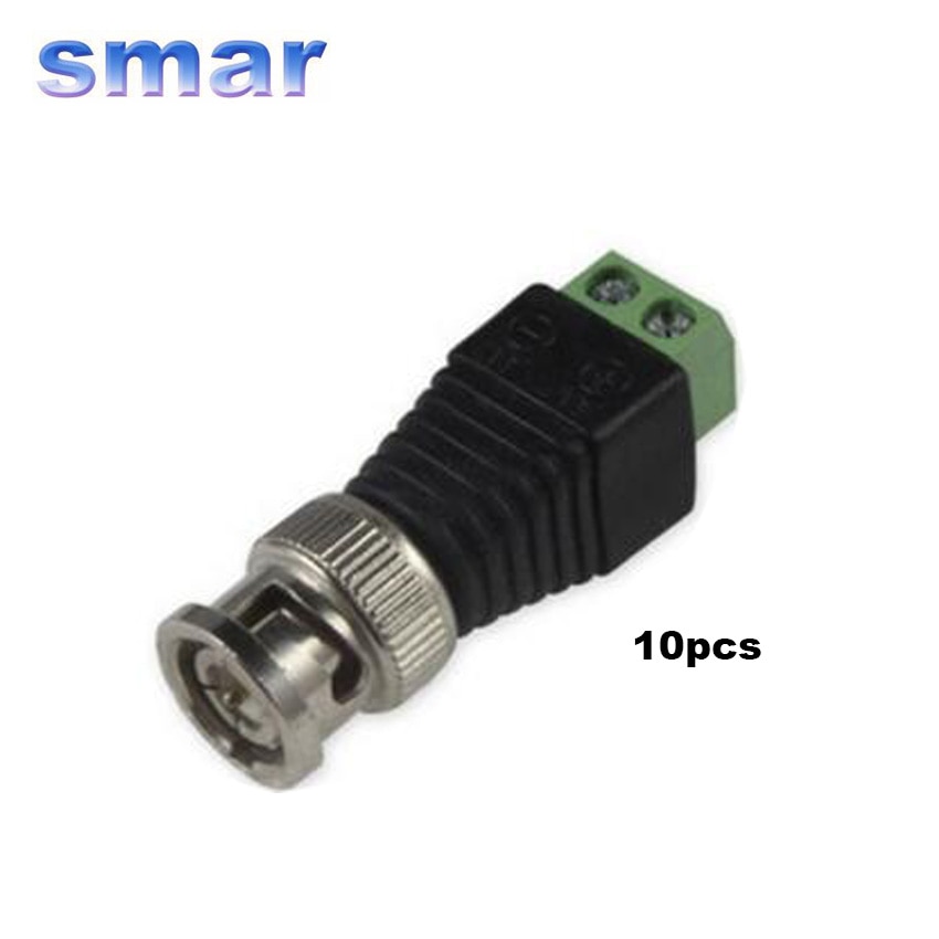 Groene BNC Adapter, BNC Male naar 2 twisted-pair Compressie Connector