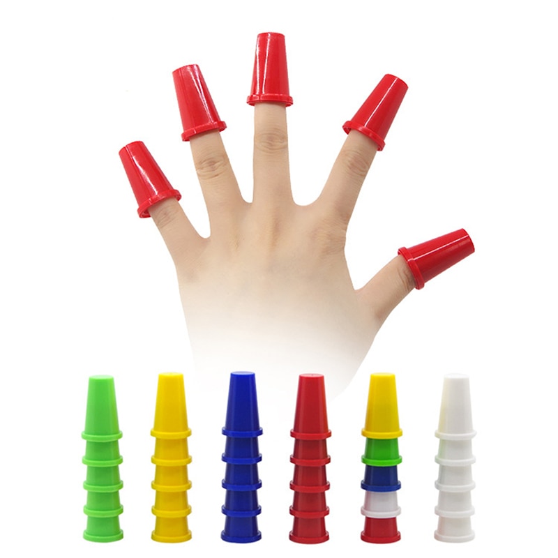 10 stk sjov sød farverigfingertip finger specielle kopper prop scene bås farverige fingerbølser