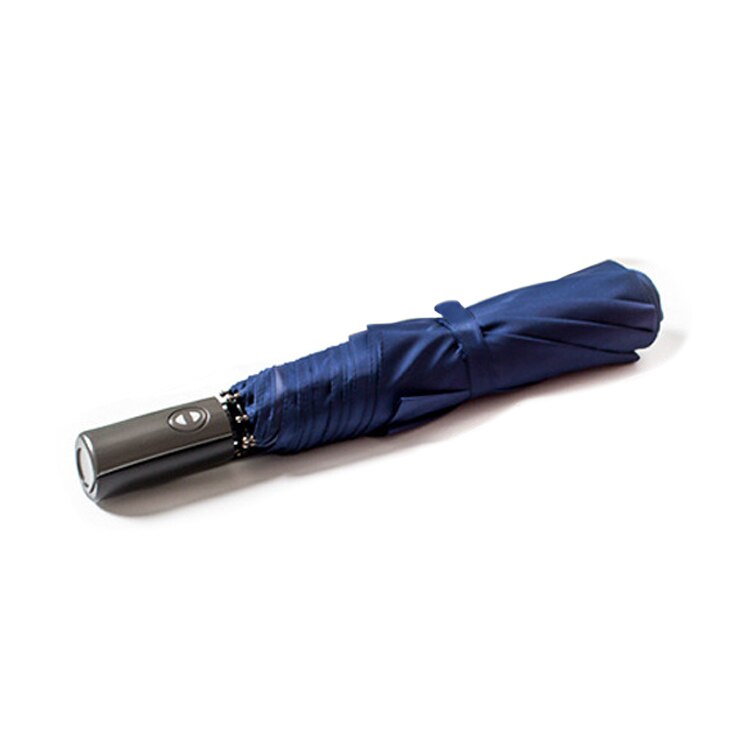 Guarda-chuva masculino chuva mulher marca de qualidade grande 120cm 3 dobrável golfe negócios guarda-chuva guarda-chuva à prova vento automático guarda-sol viagem: Blue