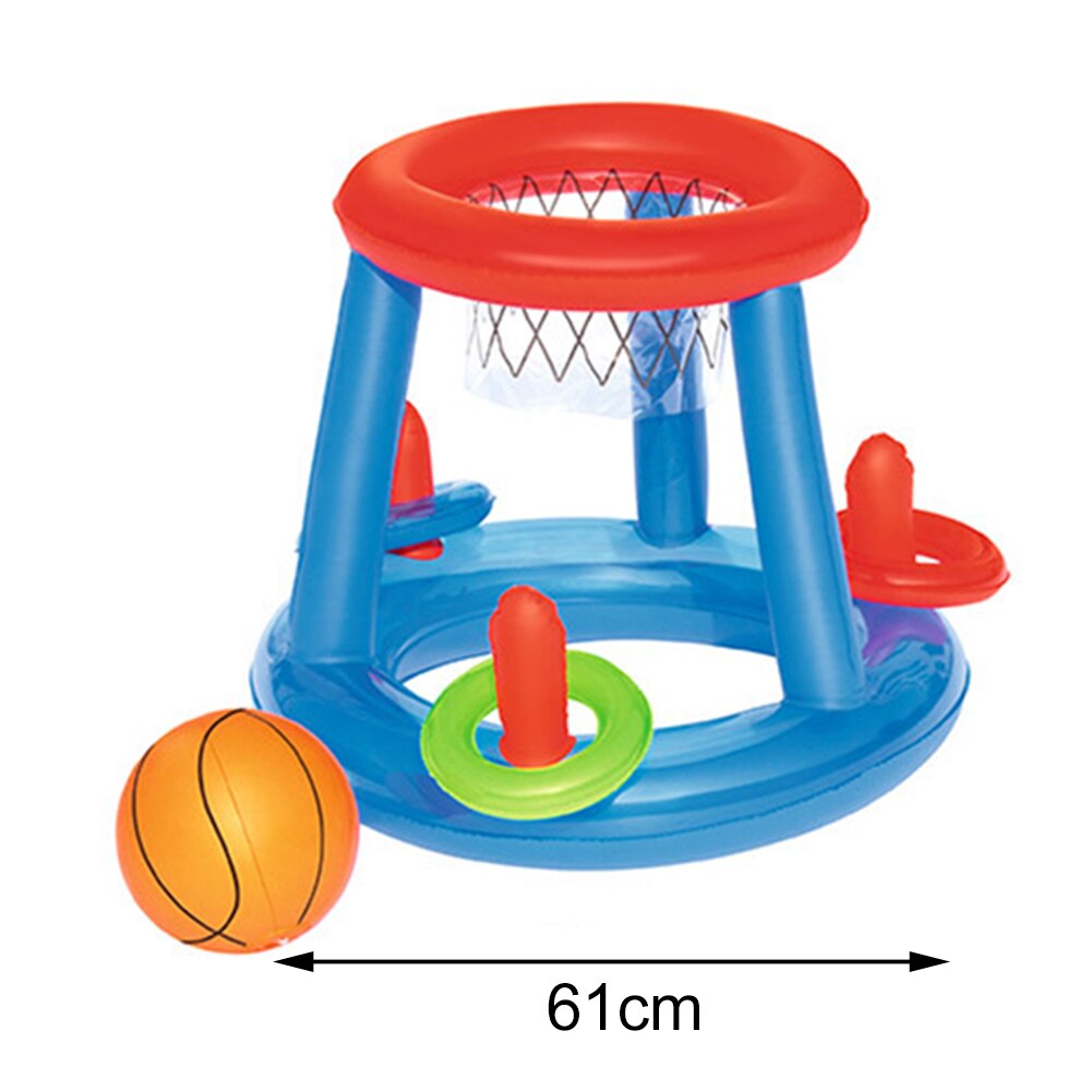 Kids Boy Playing Inflatable Beach Floating Hoops Swimming Pool Toys Children Ball Games Volleyball Basketball Water Sports