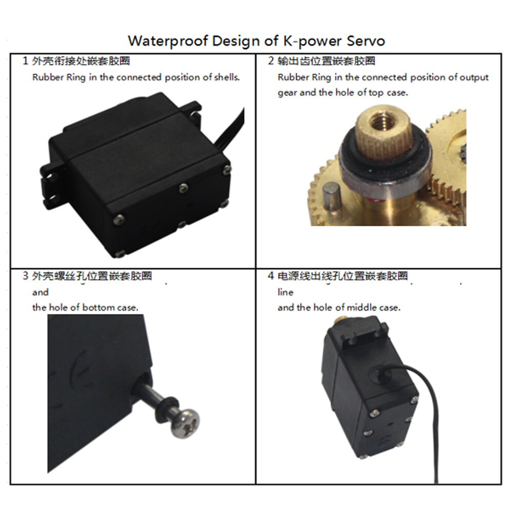 Hobbyhh K-Power DM1500 Digitale Semi Metal Servo DM150W Waterdichte 15.5-16.3Kg Pull Rc Auto Boot Vliegtuig robot Servo
