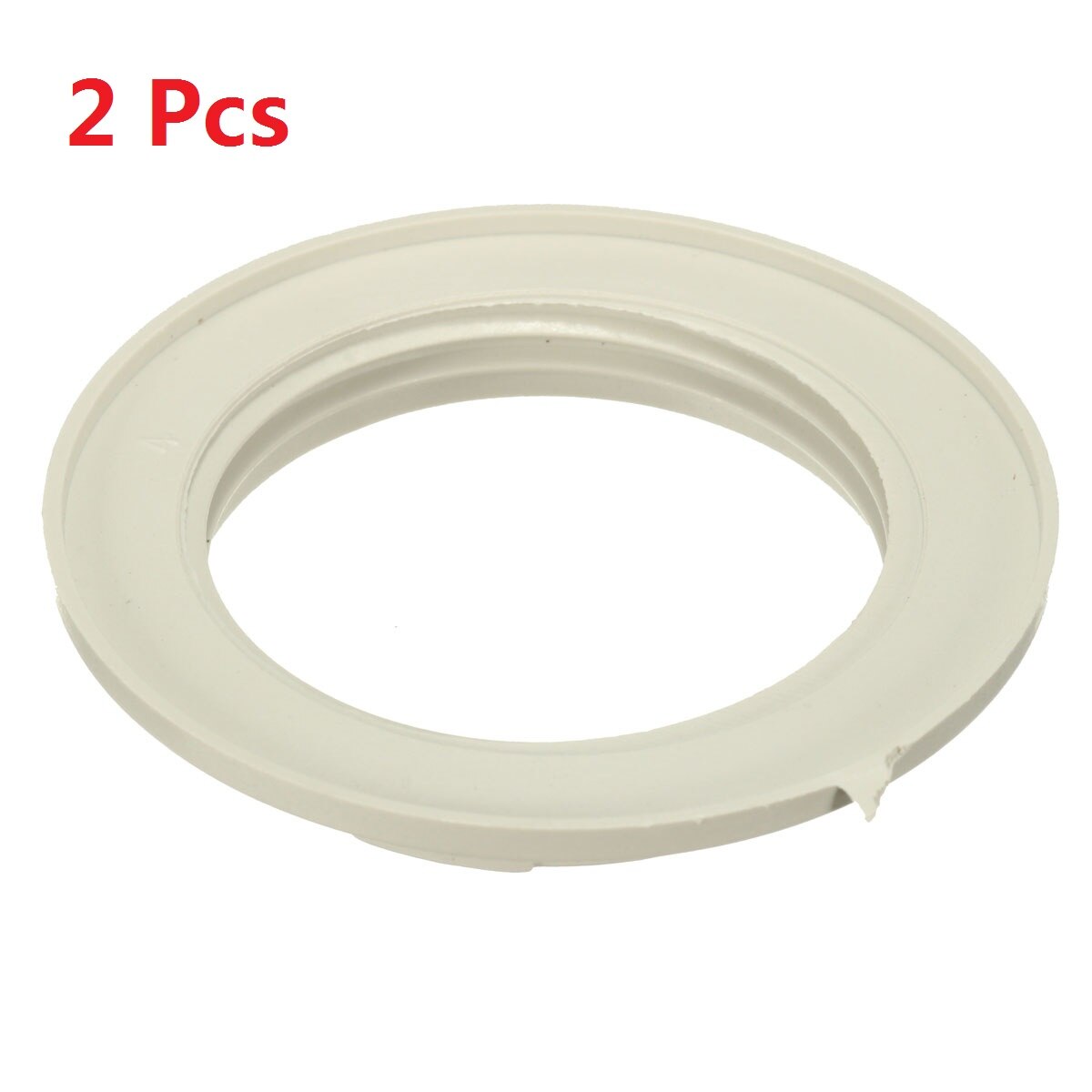 2 stk.  e27 lampeskjermring adapter svart/hvitt lysskjerm krage ringe adapter pæreholder lampeskjerm tilbehør: Hvit