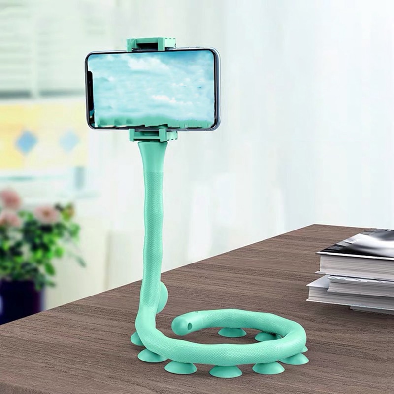 Universal Lazy Holder Arm Flexible Mobile Phone Holder Suction Cup Stand Wall Desk Bicycle Stents Caterpillars Bracket for Phone