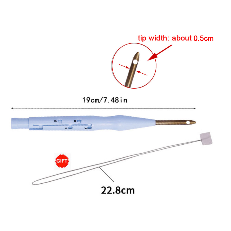 Magic Embroidery Punch Needle Pen Kit Cross Stitching Tool Set Weaving Tool Carpet Knitting Sewing Tool for DIY Sewing Craft Art: Blue