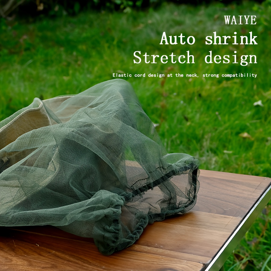 1 mosquitera verde de EVA para exteriores: malla retráctil automática, perfecta para acampar y pescar