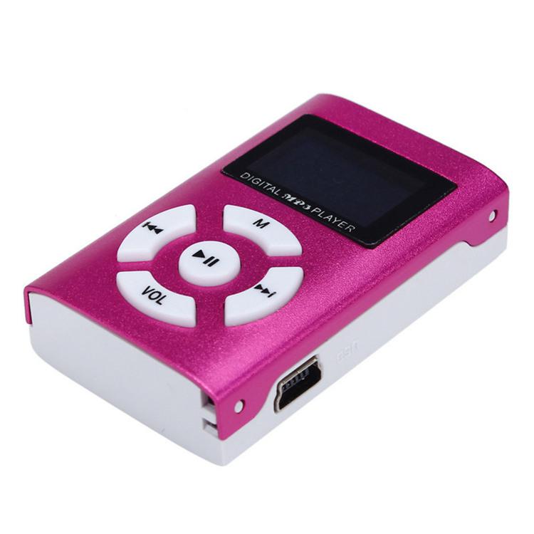 Draagbare MP3 Speler Mini Lcd-scherm MP3 Speler B1Z4: pink