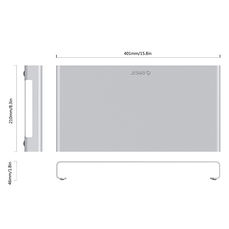 ORICO Tragbare Aluminium Monitor Stand Metall Computer Universal- Schreibtisch Stehen Schreibtisch Stehen für IMac Mac Buch Lenovo Dell