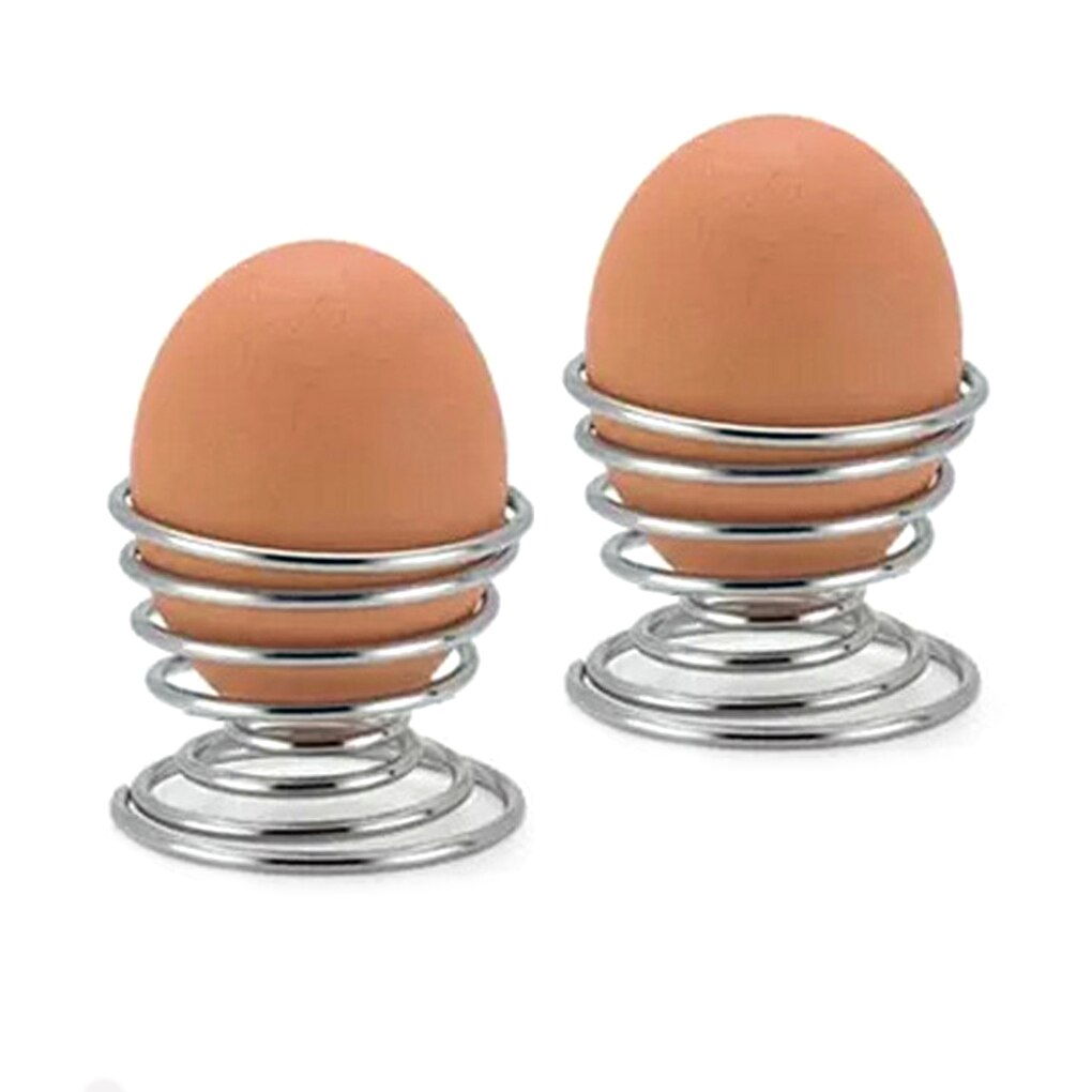 1pc ägghållare metall äggkopp spiral kök frukost matlagning verktyg ägg fjäderhållare