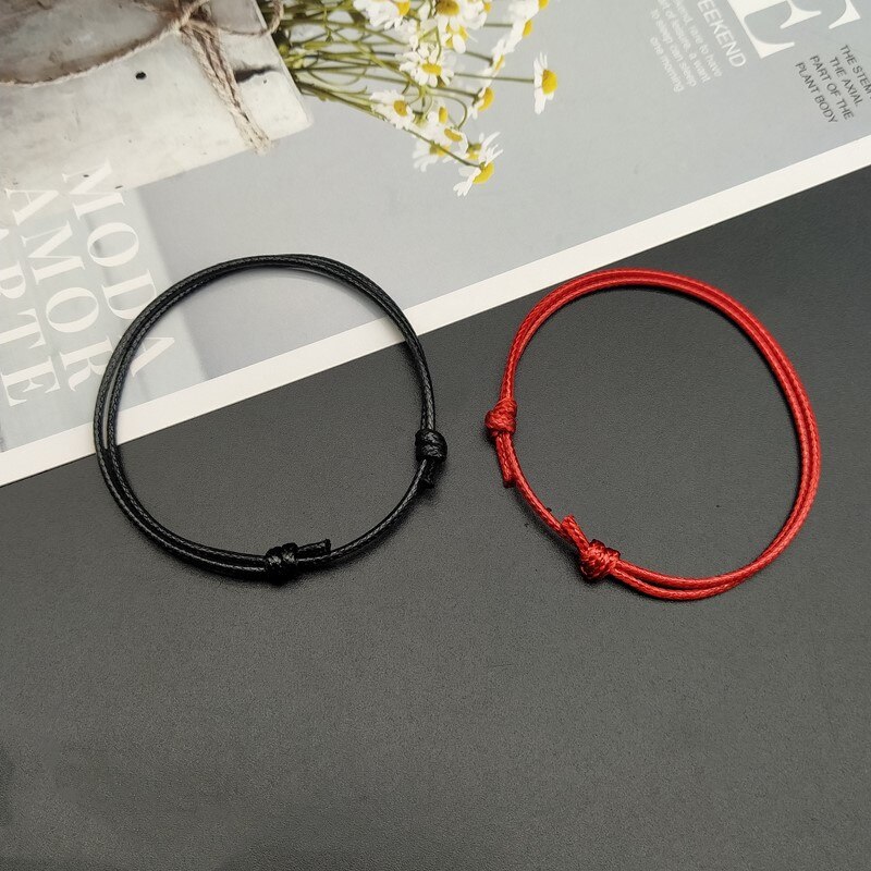 2- piece/loose rope bracelet for men and women, blue and white starfish design, couple's hand bracelet for boyfriend, adjustable lucky bracelet: D