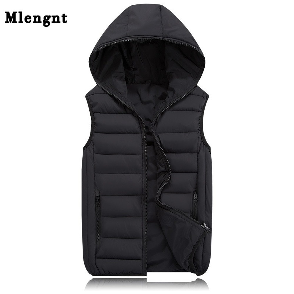 Lente Herfst Mouwloze Jas Voor Mannen Mode Warm Hooded Man Winter Vest Licht Plus Size Mens Werk Vesten vest