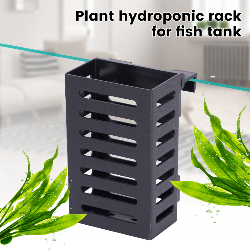 Preto pendurado aquário planta titular plástico aquário plantador copos cestas prático pote aquático decoração aquascape