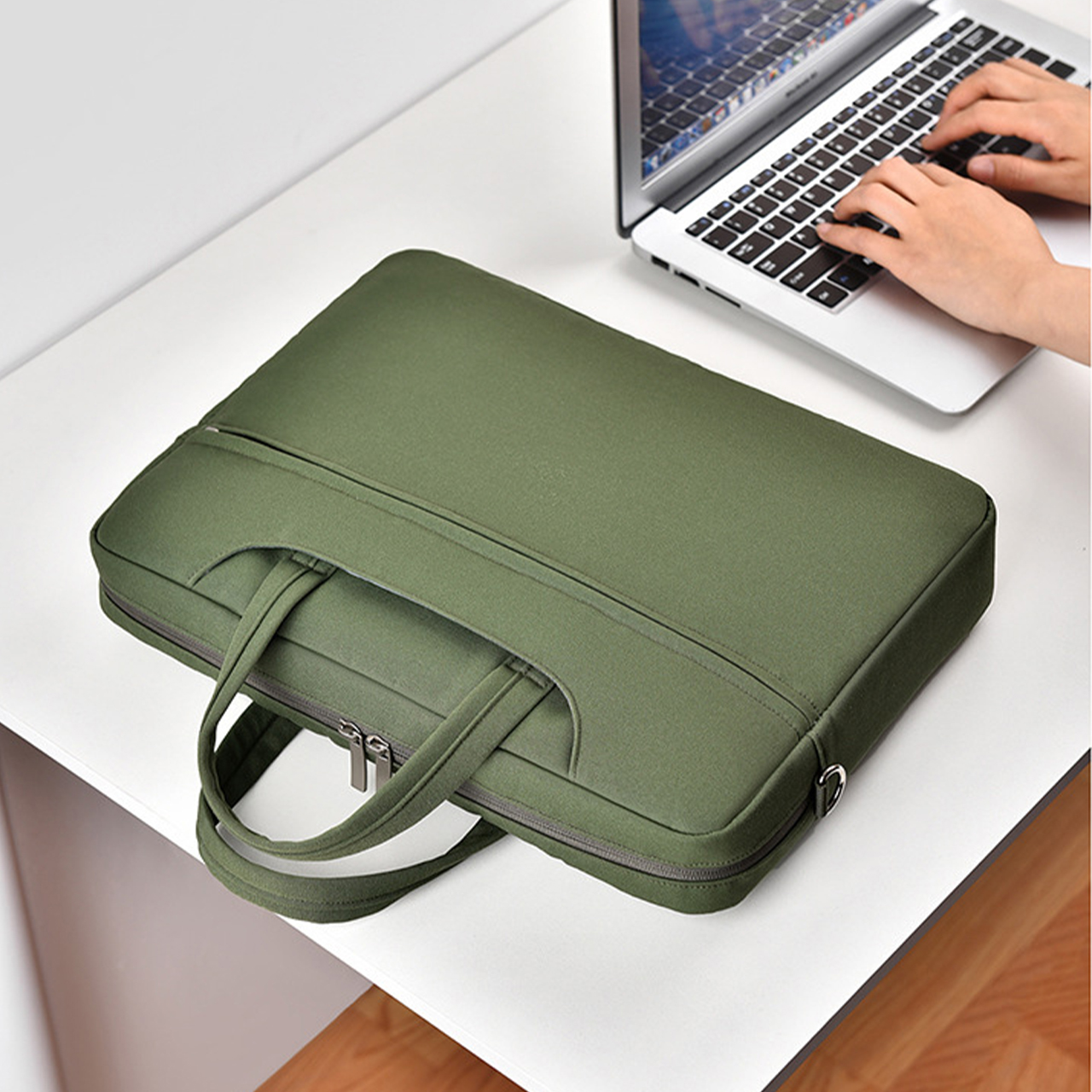 17 Inches Laptop Sleeve Bag Notebook Computer Pouch for Macbook Hp Dell Shockproof Briefcase Travel Business Women Men Case