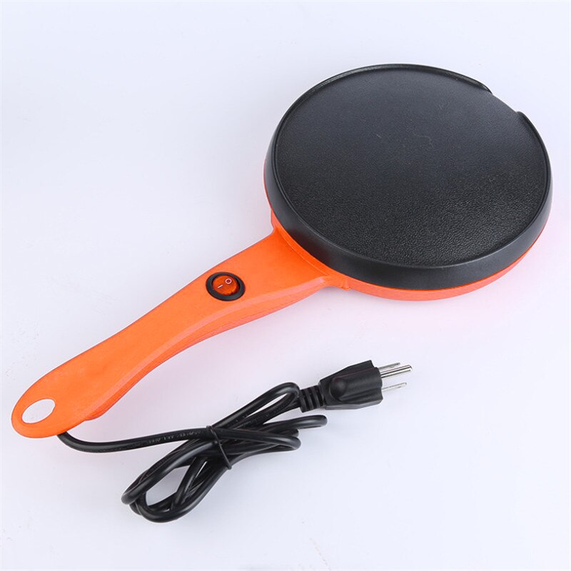 Multifunktionell crepe maker pan hushåll crepe pizza pannkaka elektrisk pannkaka bakning pan kaka maskin kök matlagning verktyg: Orange