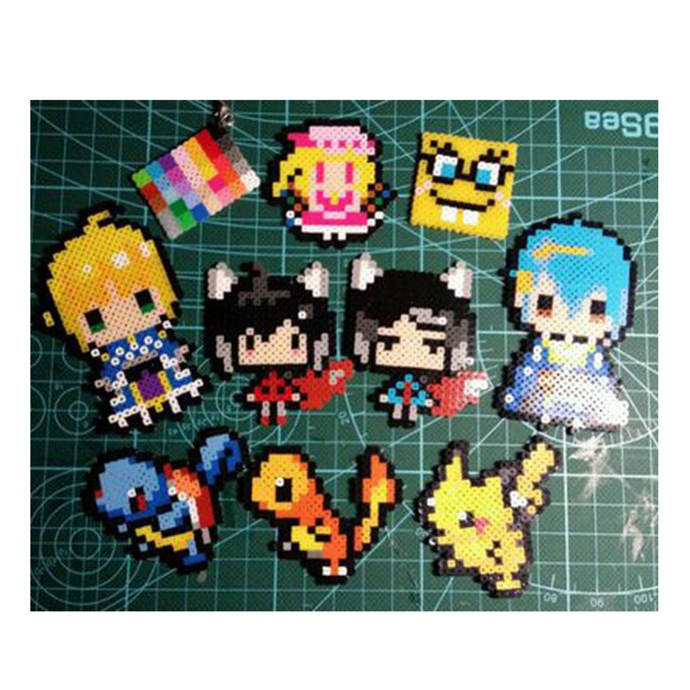 Lad os lave hama perler 5000pc perler perler 5mm 24 farver æske sæt pædagogiske børn diy legetøj perler plussize pegboard stryge perler