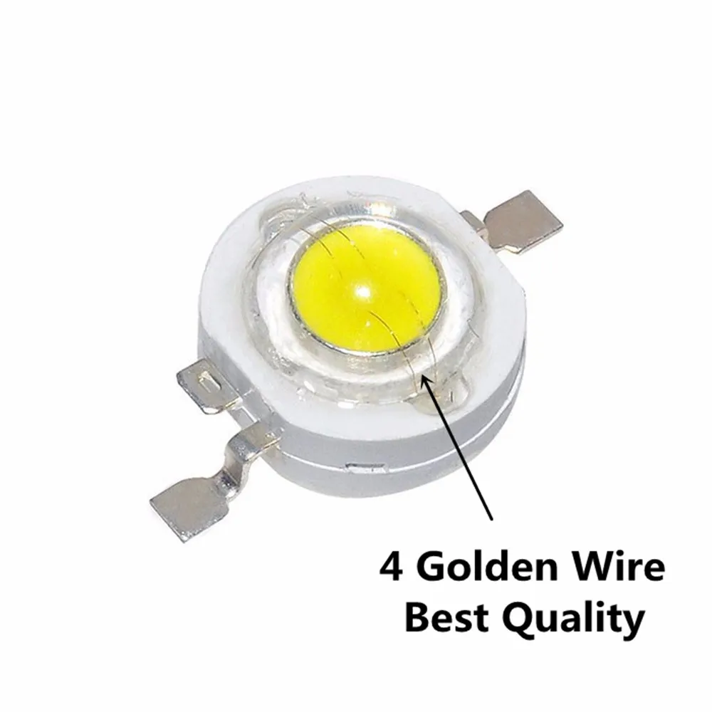 10 pièces 1W 3W LED COB lampe puces 33mil 45mil Epistar blanc blanc froid rouge vert bleu jaune grandir Diodes LED pour projecteur