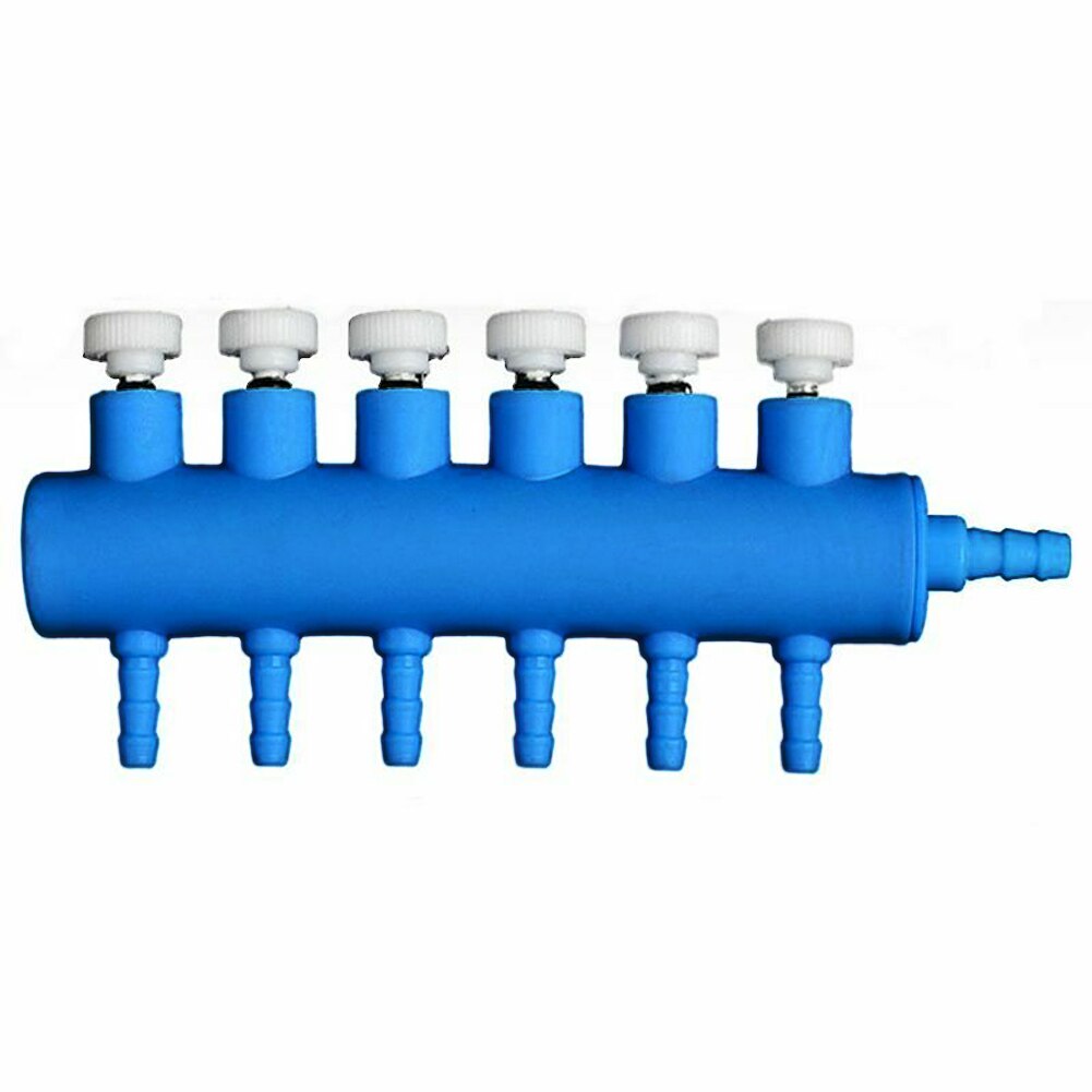 2 3 4 5 6 Way Luchtpomp Accessoires Hendel Aquarium Controle Aquarium Outlet Air Flow Distributeur Schakelaar Zuurstof buis Nuttig: 6 Ways