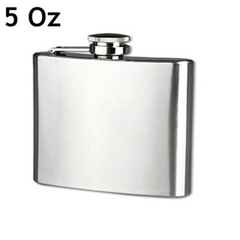 Stainless Steel Hip Liquor Flask Whiskey Alcohol Pocket Wine Bottle 4-10OZ 18oz E2S: 5oz