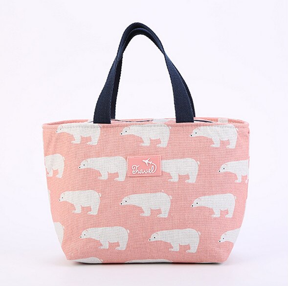 US Large Insulated Lunch Bag Cooler Picnic Travel Food Box Women Tote Carry Bags: C
