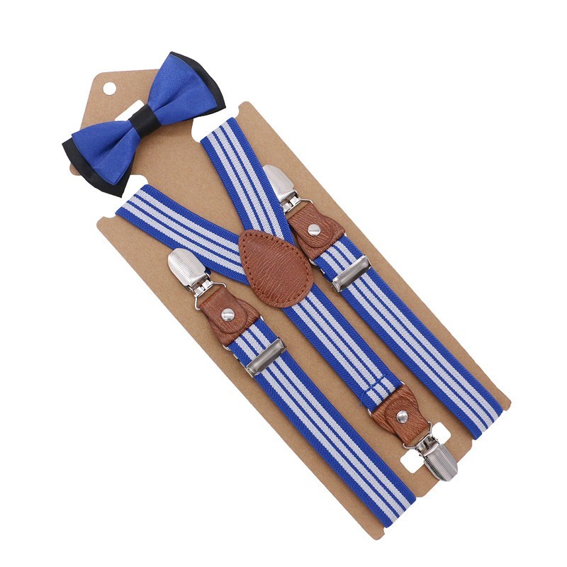Boys Girls Kids Adjustable Elastic Y-back Braces Baby Suspenders Bow Tie Set Butterfly Necktie Wedding Ring Bear: 19
