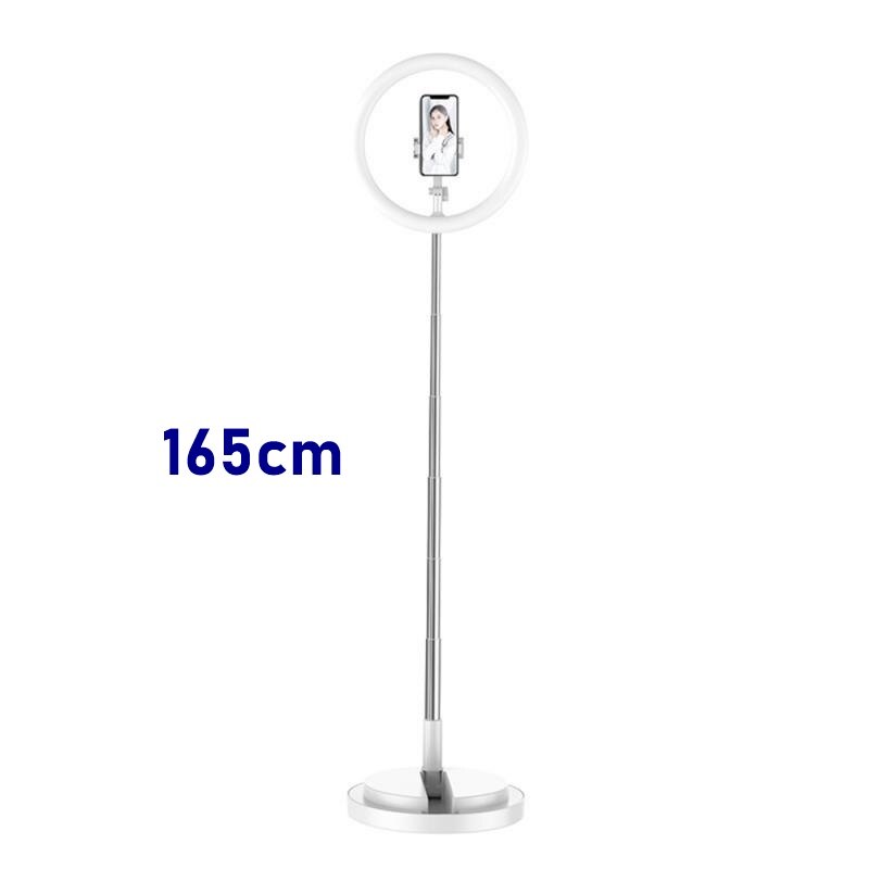 28Cm/11 Inch Ronde Telefoon Selfie Vullen Ring Licht Dimbare Led Licht 3300-6000K Camera Vouwen stand Voor Make Video Live Studio: White