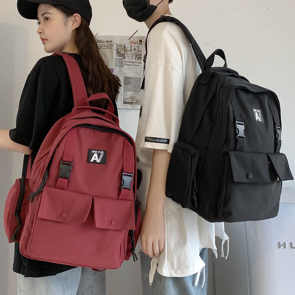 Student Men Trendy Backpack Women Boy School Bag Kawaii Girl Waterproof Nylon Backpack Male Book Female College Bag Lady