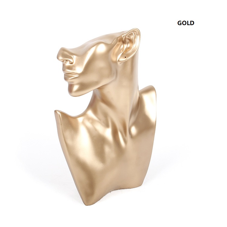 Resin Half Face Mannequin Head For Jewelry Necklace, Earrings Display M-0008