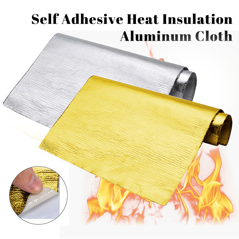 Película protectora térmica para coche, estera aislante de 30x150cm, papel de aluminio autoadhesivo, tela de alta temperatura, películas de vinilo y fibra de vidrio