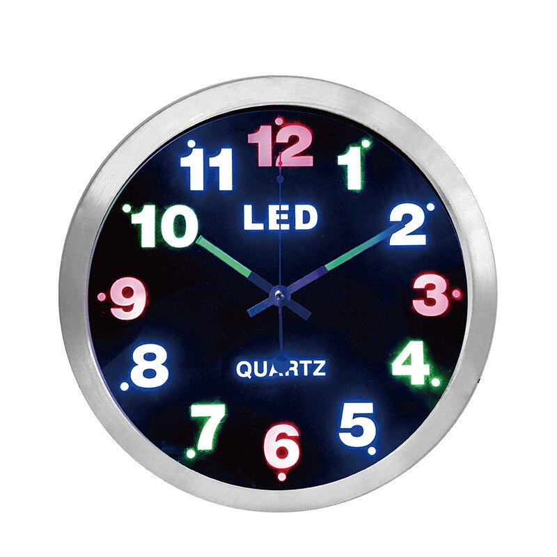 Reloj Digital de pared para el hogar, mecanismo de reloj LED de Metal, , silencioso, para sala de estar y dormitorio, para Zegar Scienny FZ482