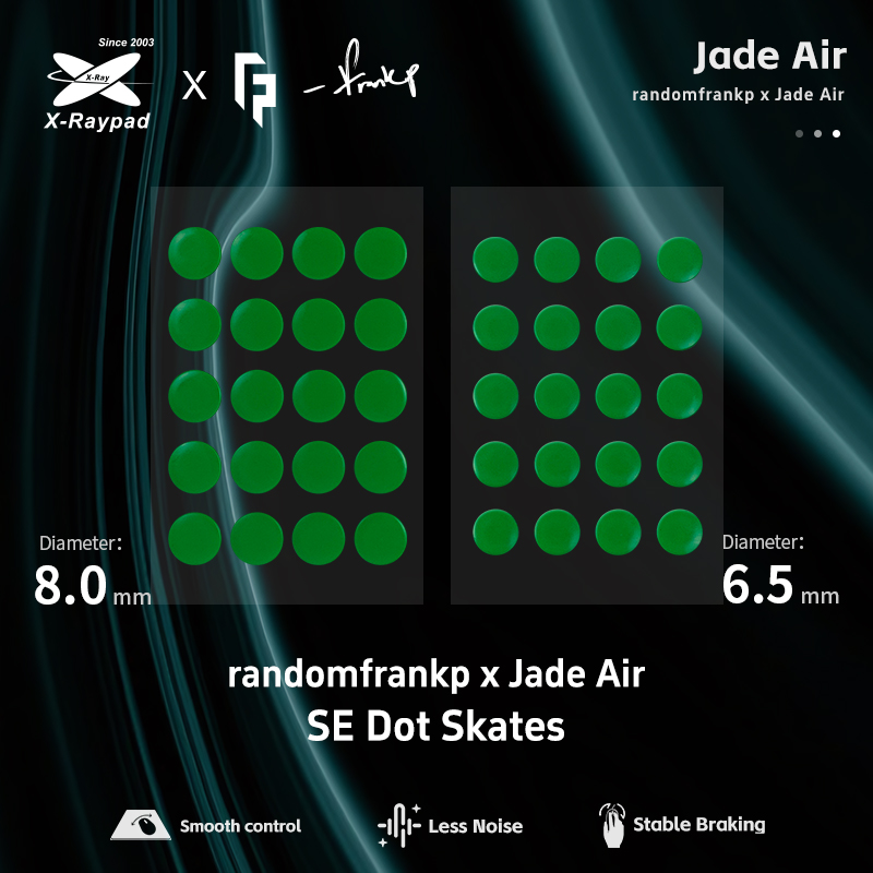 X-raypad jade air mouse skates – tysta och snabba: Marinblå