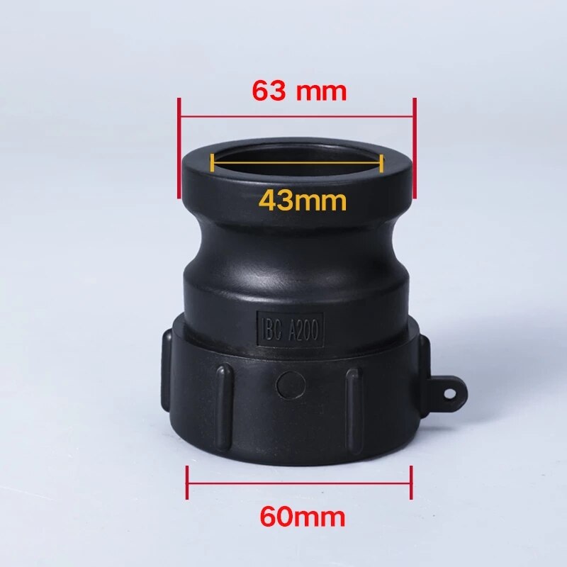 Polypropyleen Ibc Tank Adapter A200 & Plastic Camlock Combinatie Pack Valve Connector