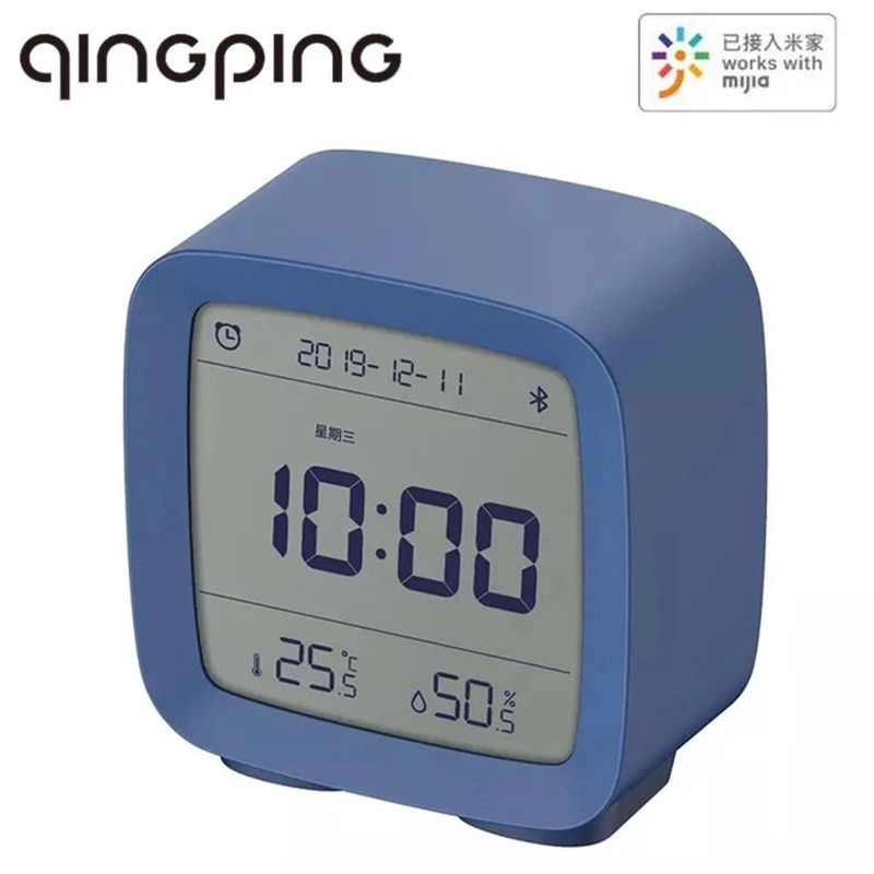 Qingping Bluetooth Digitale Thermometer Temperatuur Vochtigheid Monitoring Nachtlampje Wekker Werken Met Mijia App